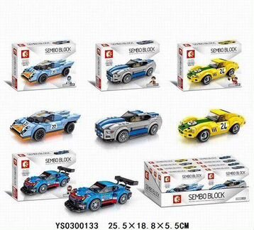 Конструктор машинки Sembo Машинки гоночные 32 вида
