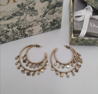 Серьги - кольца Диор Dior