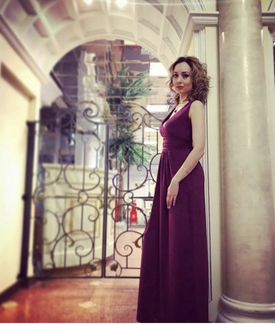 Вечернее платье в пол 44