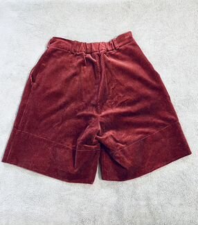 Шорты вельветовые, цвет баклажан, фиолетовый череш