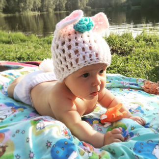 Костюм зайчика для фотосессии 0-6 мес