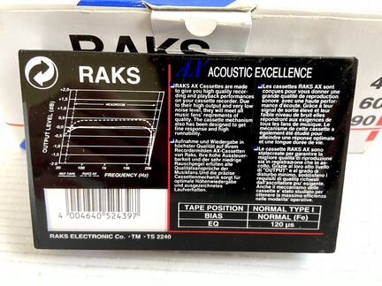 Аудиокассеты кассеты Raks AX 90 - Normal - 2