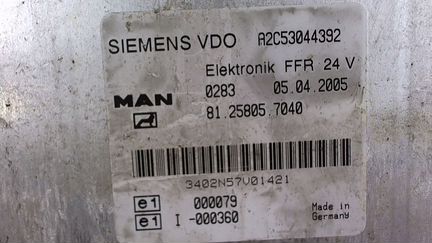 Блок управления (эбу) Man 4-Serie TGA, 2005