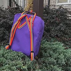 Рюкзак канкен фиолетовый с радужными ручками