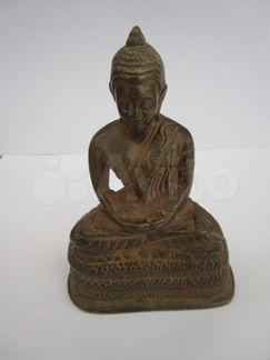 Старинная бронзовая статуэтка Будды. 16см. 19в