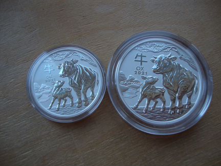 Австралия 50 центов 2021 Год быка Лунный календарь