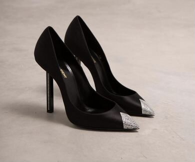 Туфли Saint Laurent Tower Crystal Cap Toe