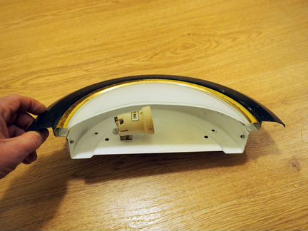 Светильник настенный (бра) стекло с черным ободом