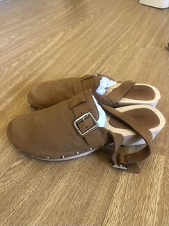 Сабо для девочки. На натуральная кожа. Zara, 35 ра