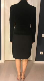 Пиджак черный бархатный