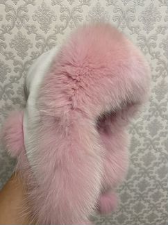 Детская шапка натуральная кожа натуральный писец