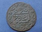 Монета копейка (2 акче) 1191 г.х. Шахин Гирей медь