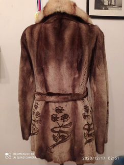 Шуба норковая с куницей