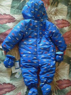 Новый слитный комбинезон baby GO синий машины