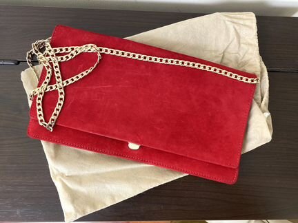 Клатч натуральная замша