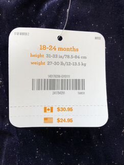 Бархатные легинсы брюки Gymboree на рост 80 см