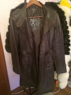 Кожаное пальто
