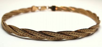 Золотой браслет плоский 585 пробы