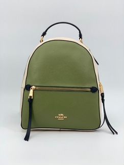 Женский рюкзак Coach Коач из кожи хаки новый