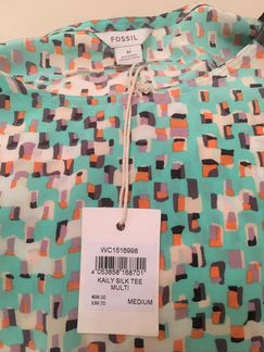 Шёлковая новая блузка бренда Fossil с биркой